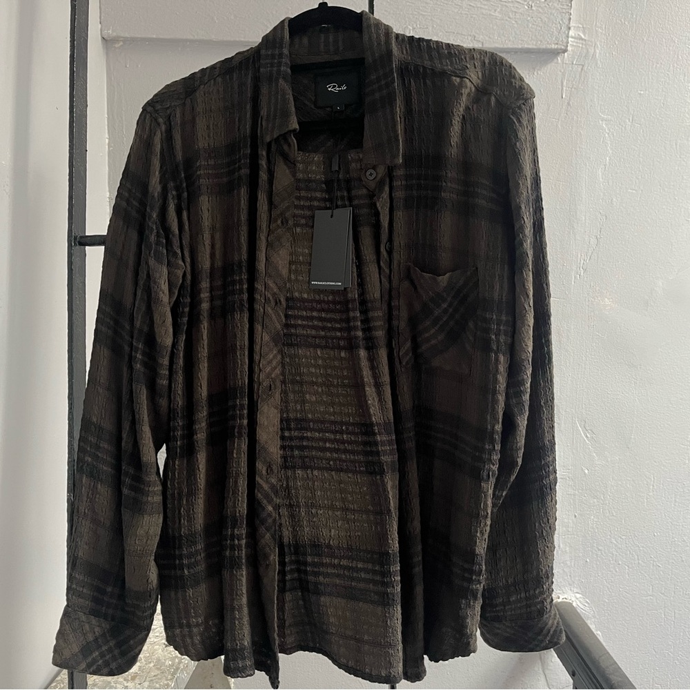 Rails textured plaid shirt